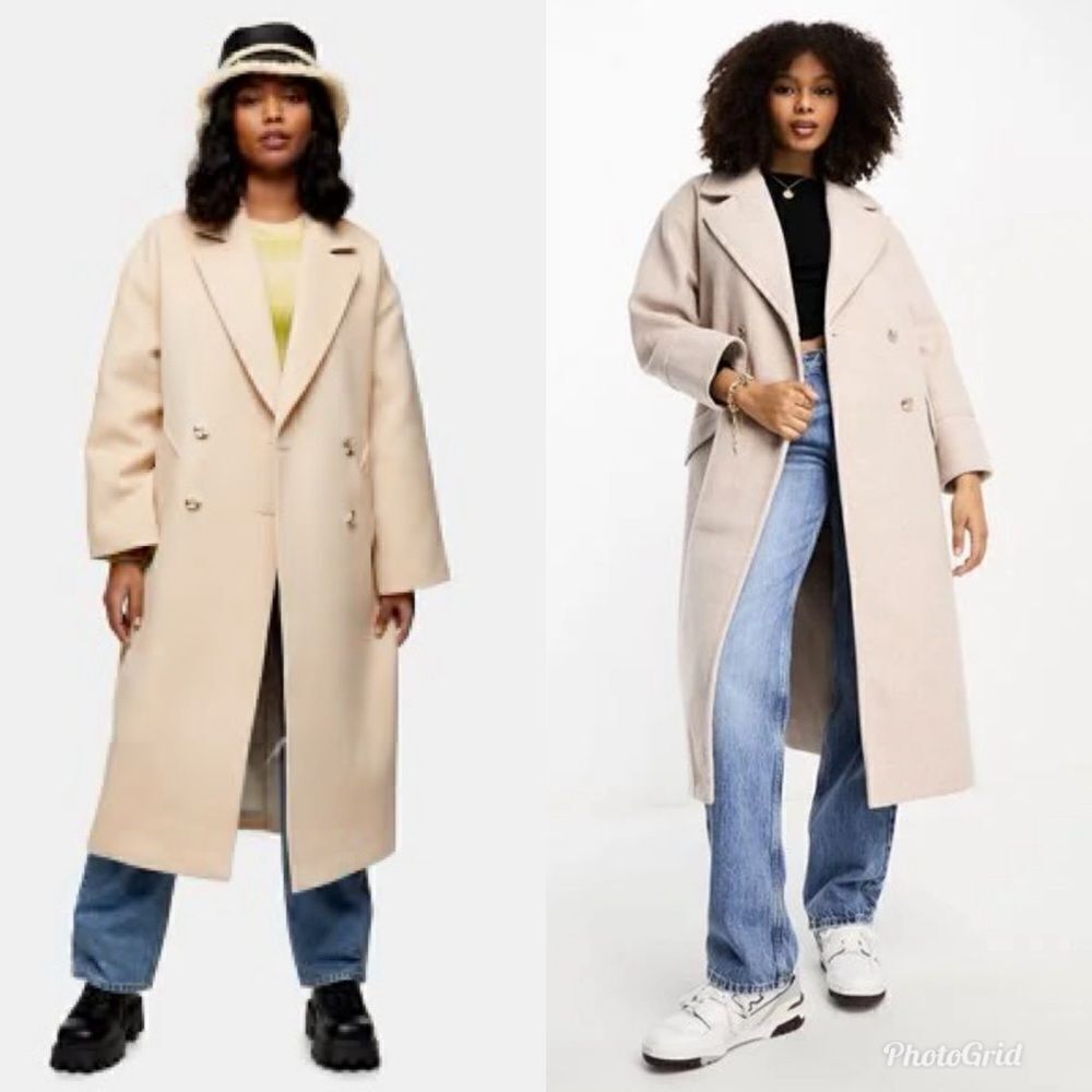 Forecaster of Boston Vintage Wool Angora Double Breasted Long Longline Coat